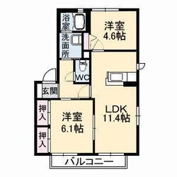 フィグタウン2　Ｉ棟の物件間取画像